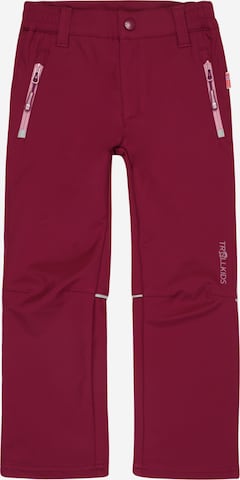 TROLLKIDS Outdoor trousers 'Fjell' in Pink: front