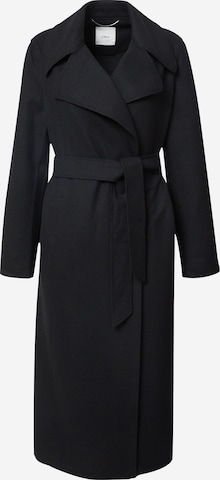 s.Oliver BLACK LABEL Between-Seasons Coat in Black: front