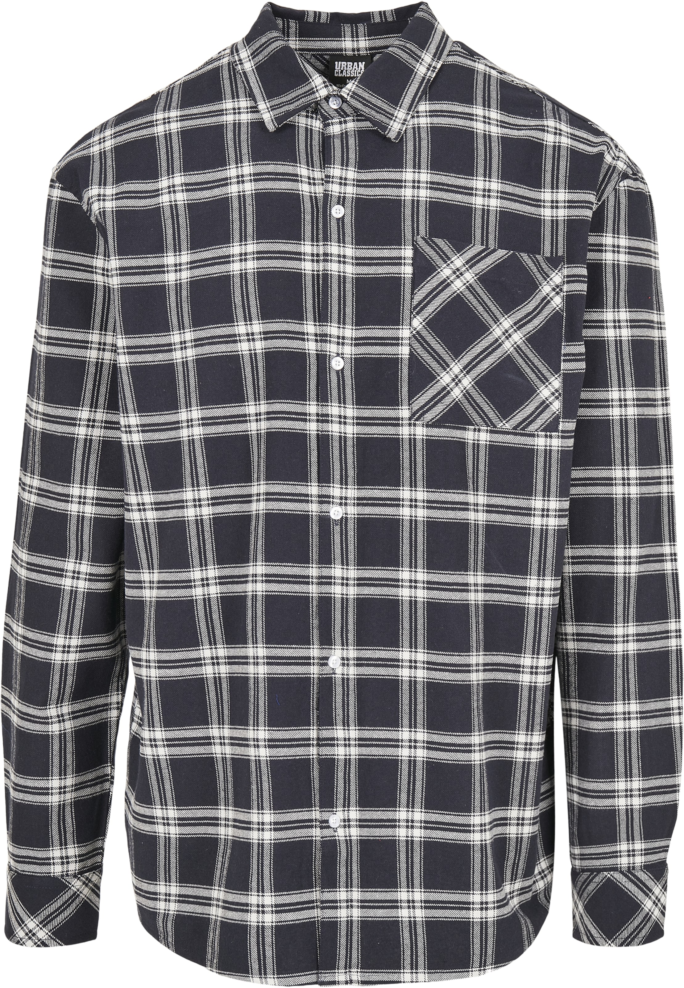 Regular fit Camicia di Urban Classics in nero: frontale