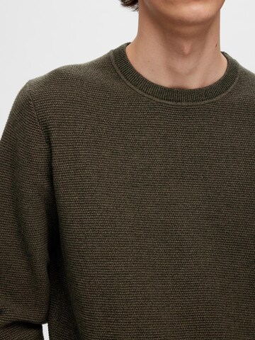 SELECTED HOMME Sweater 'SLHRoss' in Green
