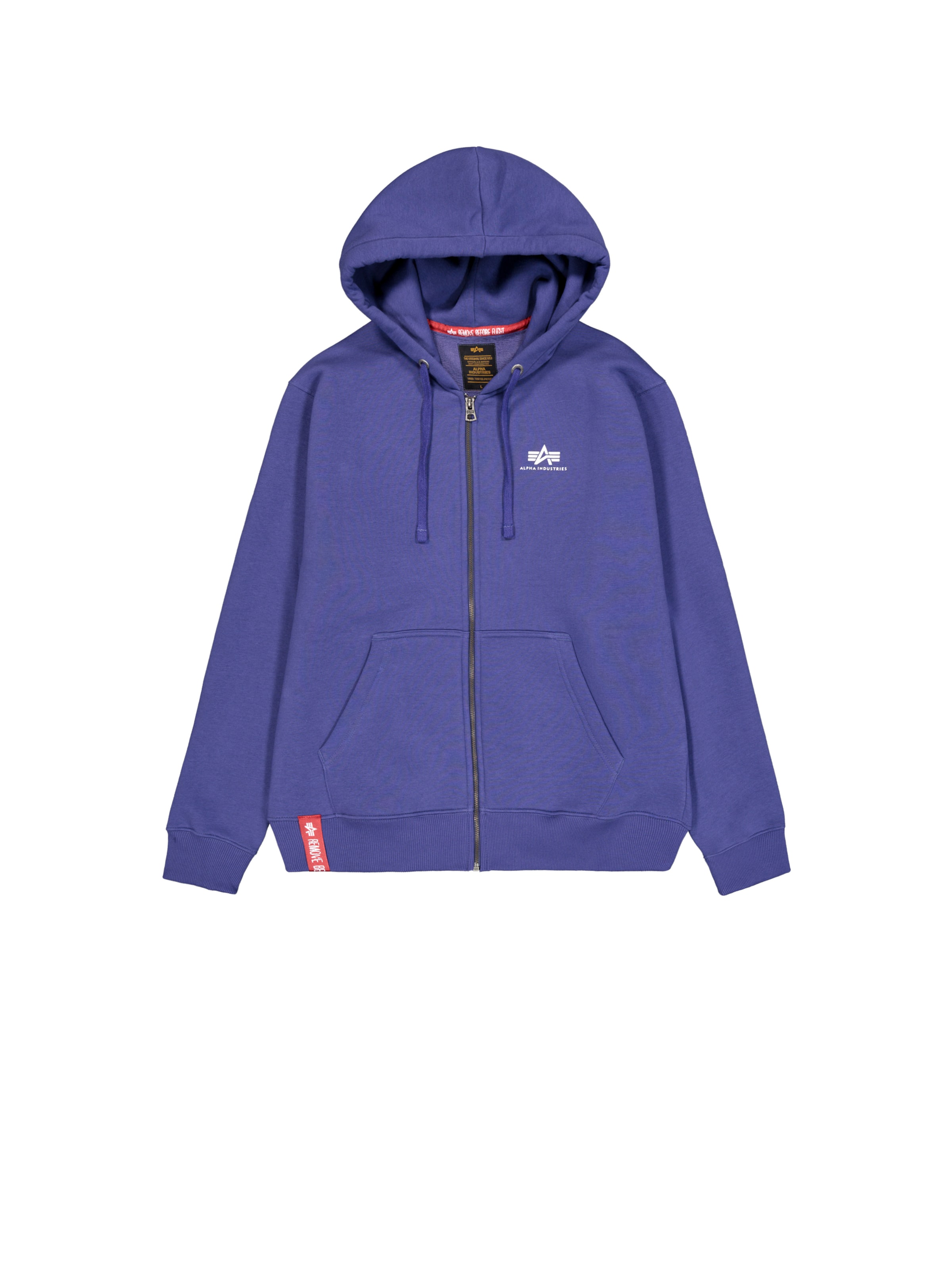 ALPHA INDUSTRIES Sweatjacke in Lila: Vorderseite