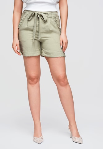 Regular Pantalon Ombre en vert : devant