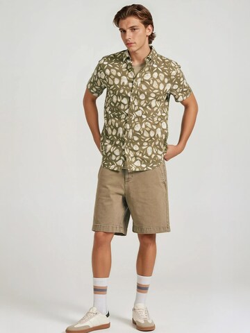 Funky Buddha Regular fit Overhemd in Groen