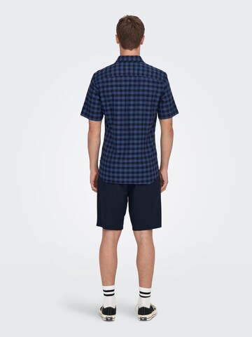 Only & Sons Regular fit Srajca 'ALVARO' | modra barva