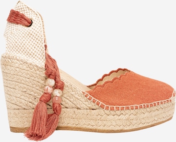 Sandales 'Alpargata Cuña 10 cm' Alhamas en orange : devant