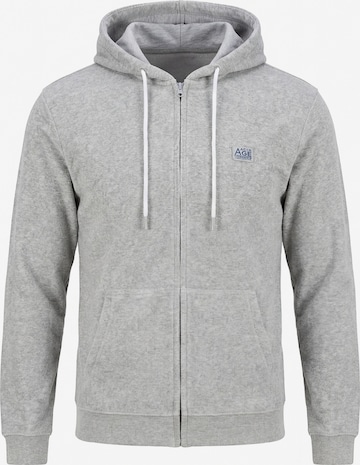 Carrera Jeans Sweatjacke 'Replica Collection' in Grau: Vorderseite