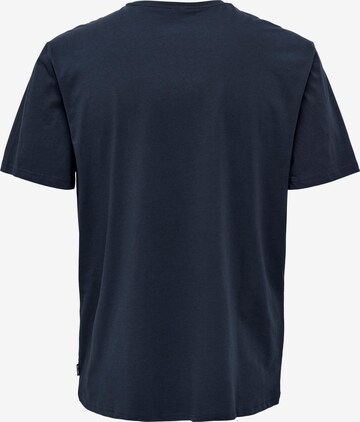 Tricou 'PAUL' de la Only & Sons pe albastru