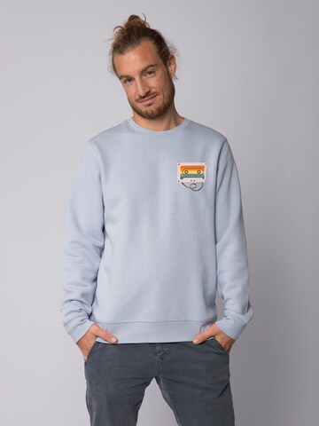 Sweat-shirt ' Rainbow Cassette ' Watapparel en bleu : devant
