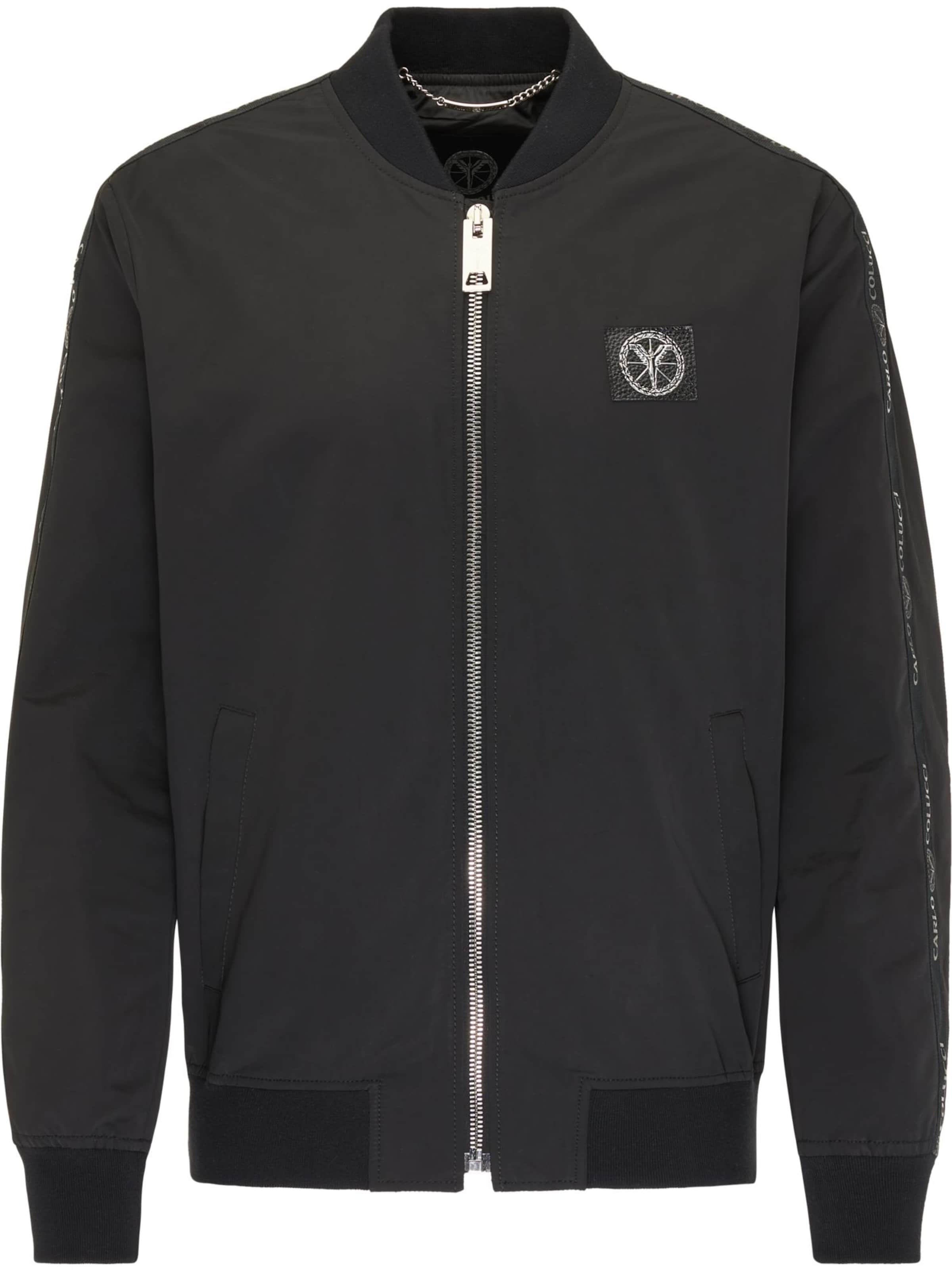 Carlo Colucci Übergangsjacke in Schwarz: Vorderseite