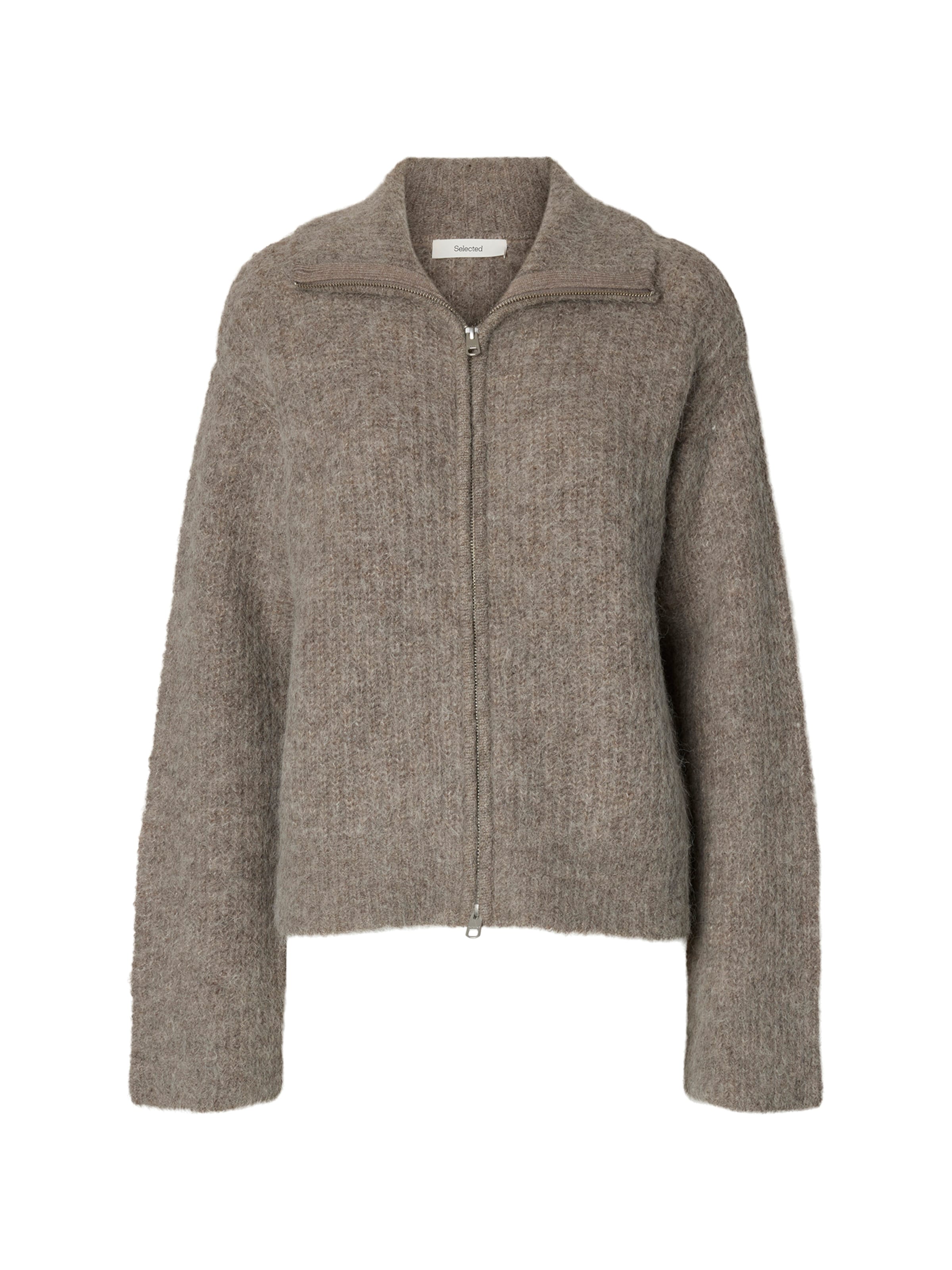 Cardigan 'SLWGABRIELLA' SELECTED en gris : devant