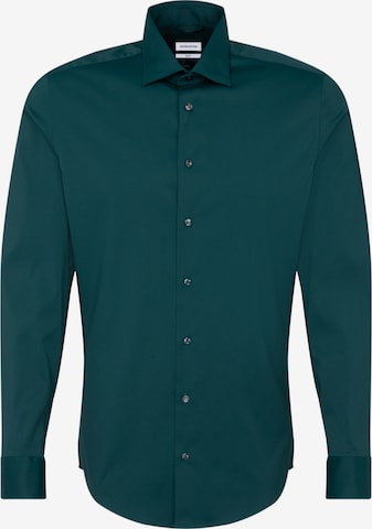 Coupe slim Chemise business SEIDENSTICKER en vert : devant