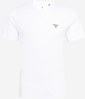 Barbour Beacon Shirt in Wit: voorkant