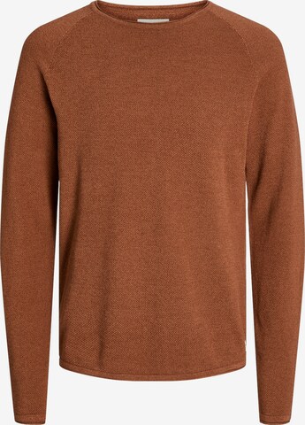 JACK & JONES Regular fit Sweater 'JJEHill' in Brown: front