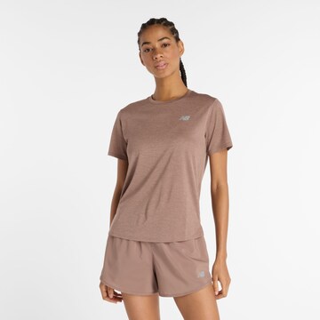 new balance Functioneel shirt 'Athletics' in Bruin: voorkant