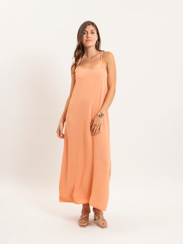 Dona Lisa Zomerjurk 'Robe longue à bretelles IGGY' in Oranje: voorkant