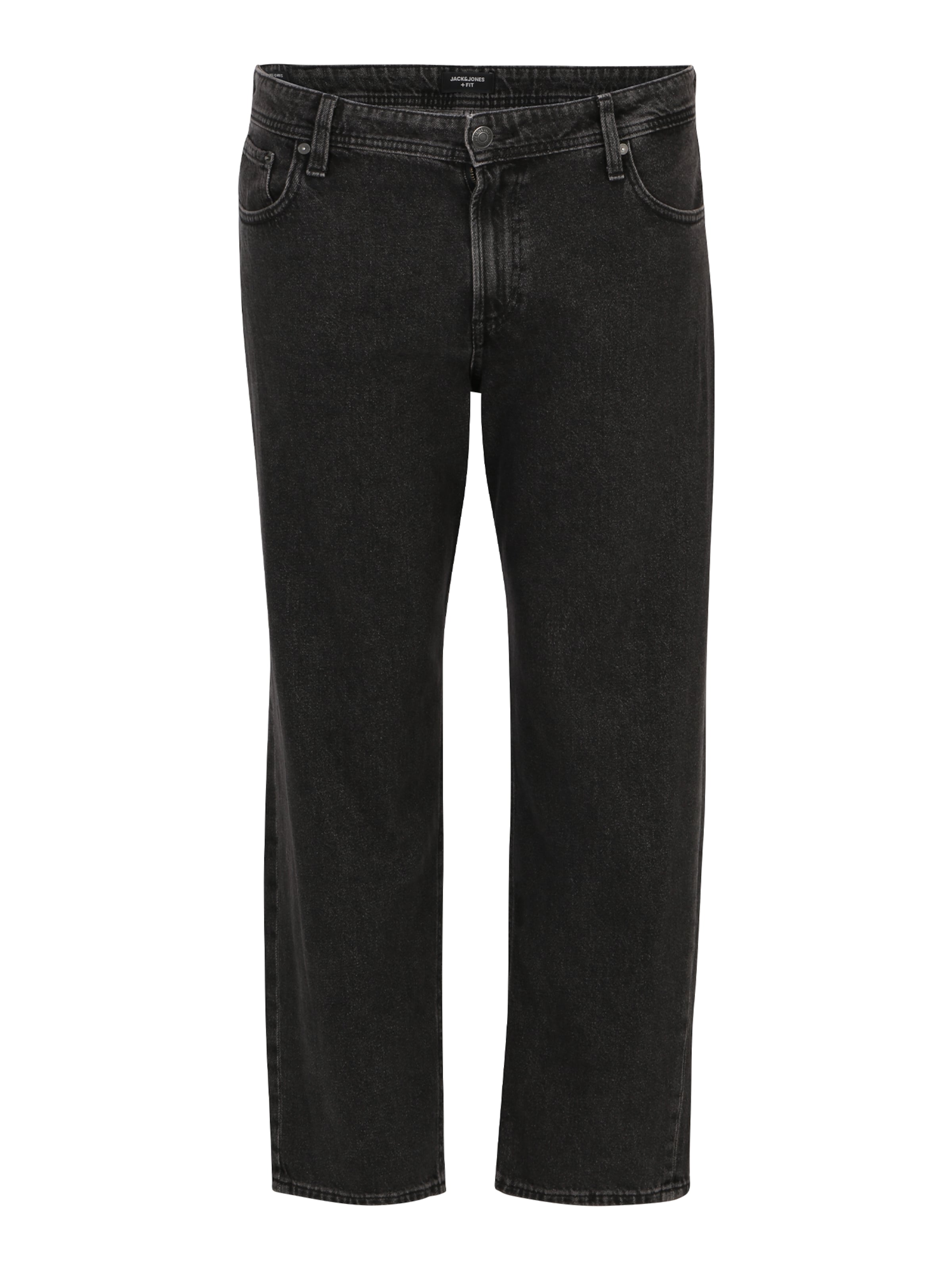 Jack & Jones Plus Regular Jeans 'Chris' in Zwart: voorkant