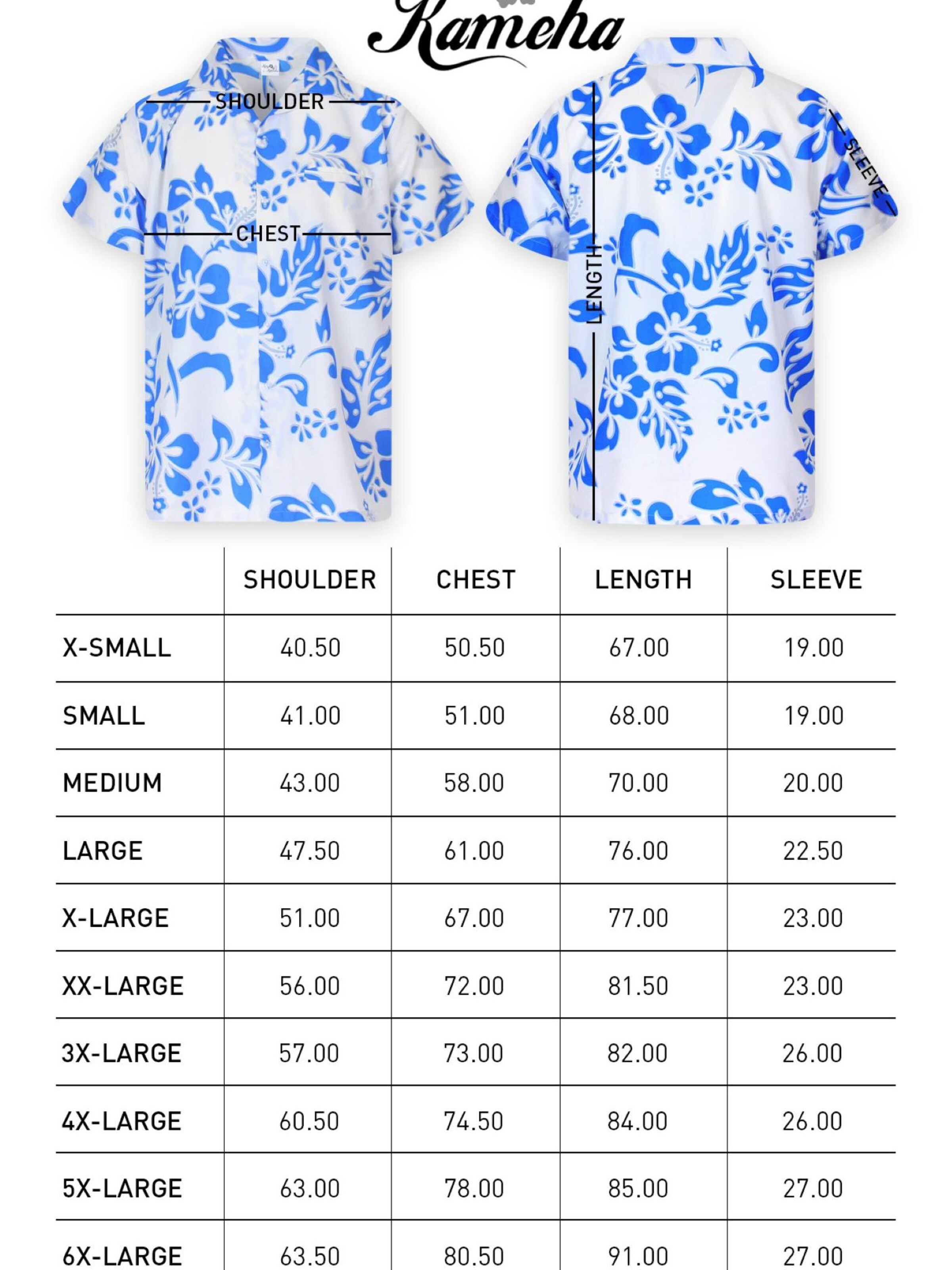King Kameha Shirt 'Hibiscus White Line'‌‌ in Blau