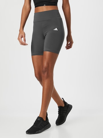 ADIDAS PERFORMANCE Skinny Športové nohavice 'Essentials' - Sivá: predná strana