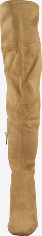 STEVE MADDEN Over the Knee Boots in Beige