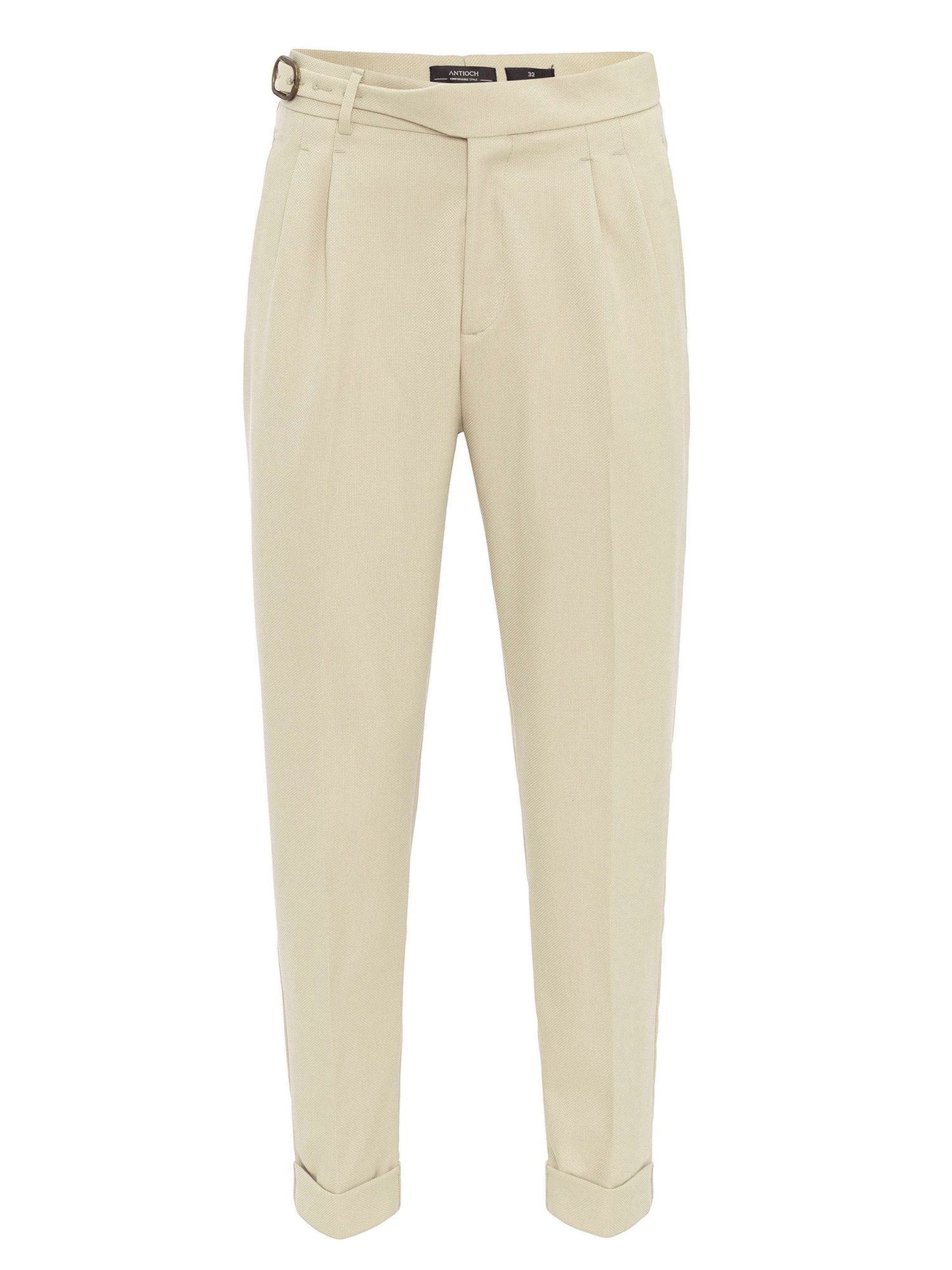 regular Pantaloni con piega frontale di Antioch in beige: frontale