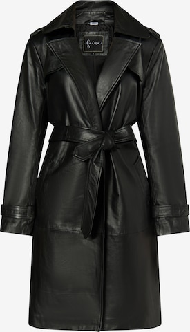 faina Between-seasons coat in Black: front