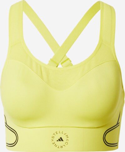 ADIDAS BY STELLA MCCARTNEY Sport-BH in limone / schwarz, Produktansicht