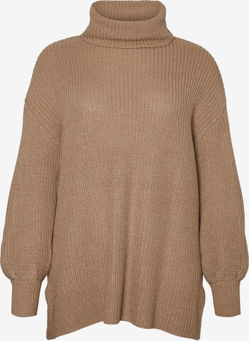 Pull-over 'SAYLA' Vero Moda Curve en beige : devant