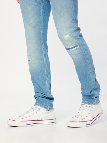 Skinny Jeans 'Green dreams' de la SCOTCH & SODA pe albastru