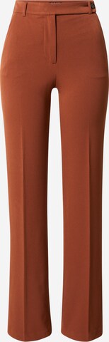 Sisley regular Bukser med fals i brun: forside