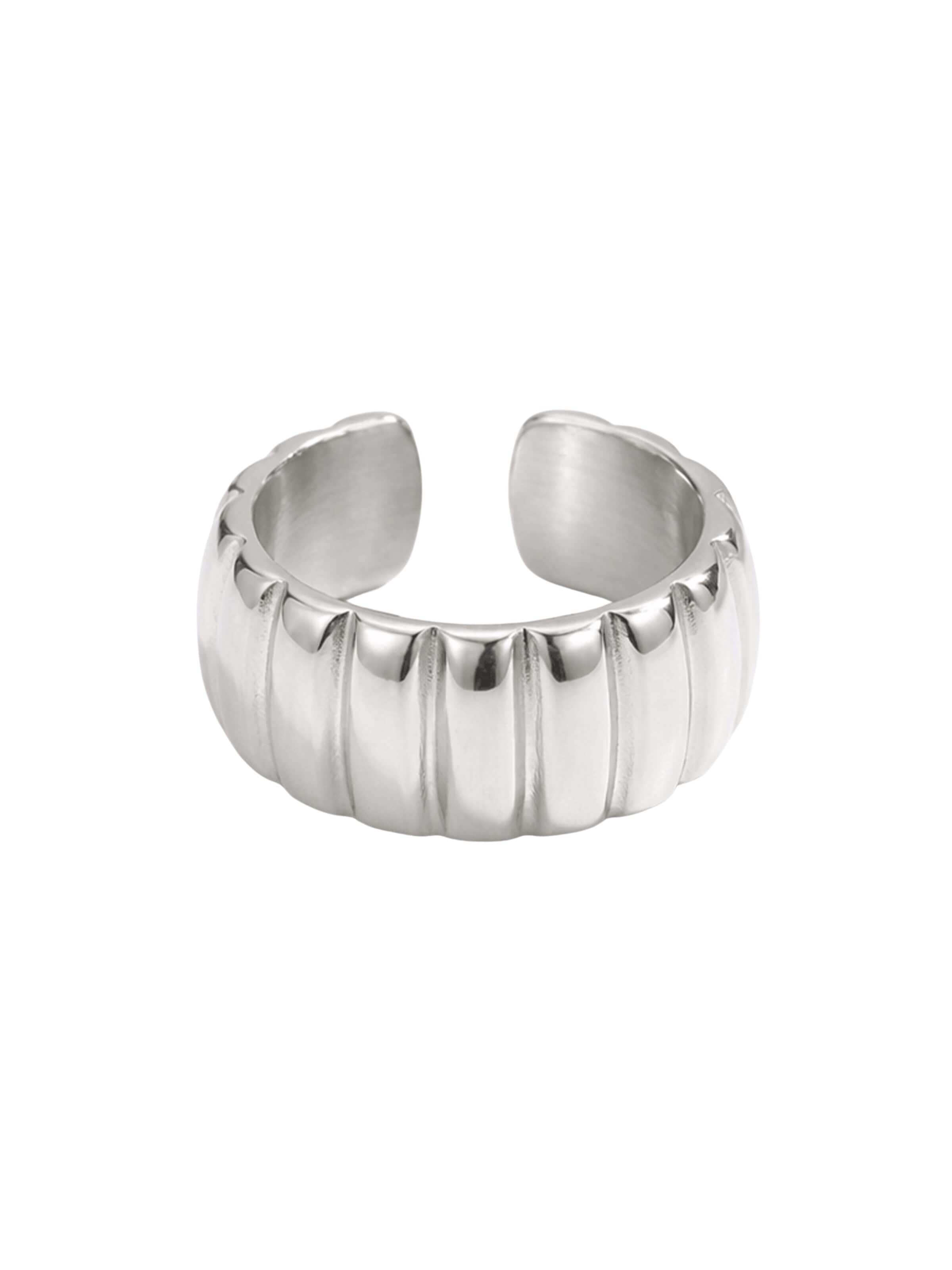 lePelou Ring 'Bolda' in Silver: front