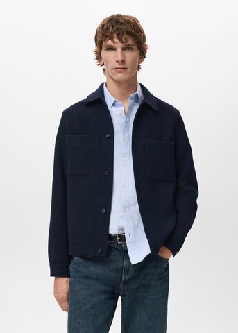 MANGO MAN Between-Season Jacket 'Standfor' in Blue: front