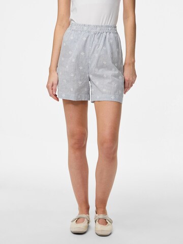 PIECES Regular Broek 'PCEmma' in Blauw: voorkant