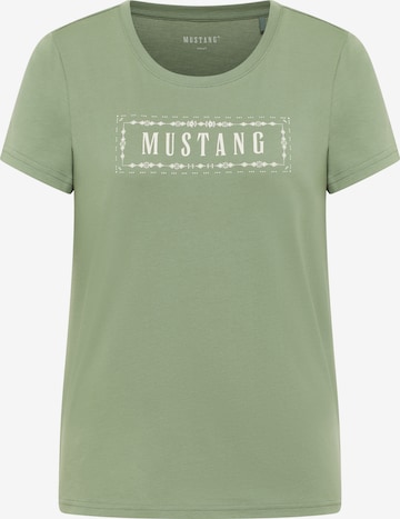MUSTANG T-Shirt 'Alma' in Grün: Vorderseite