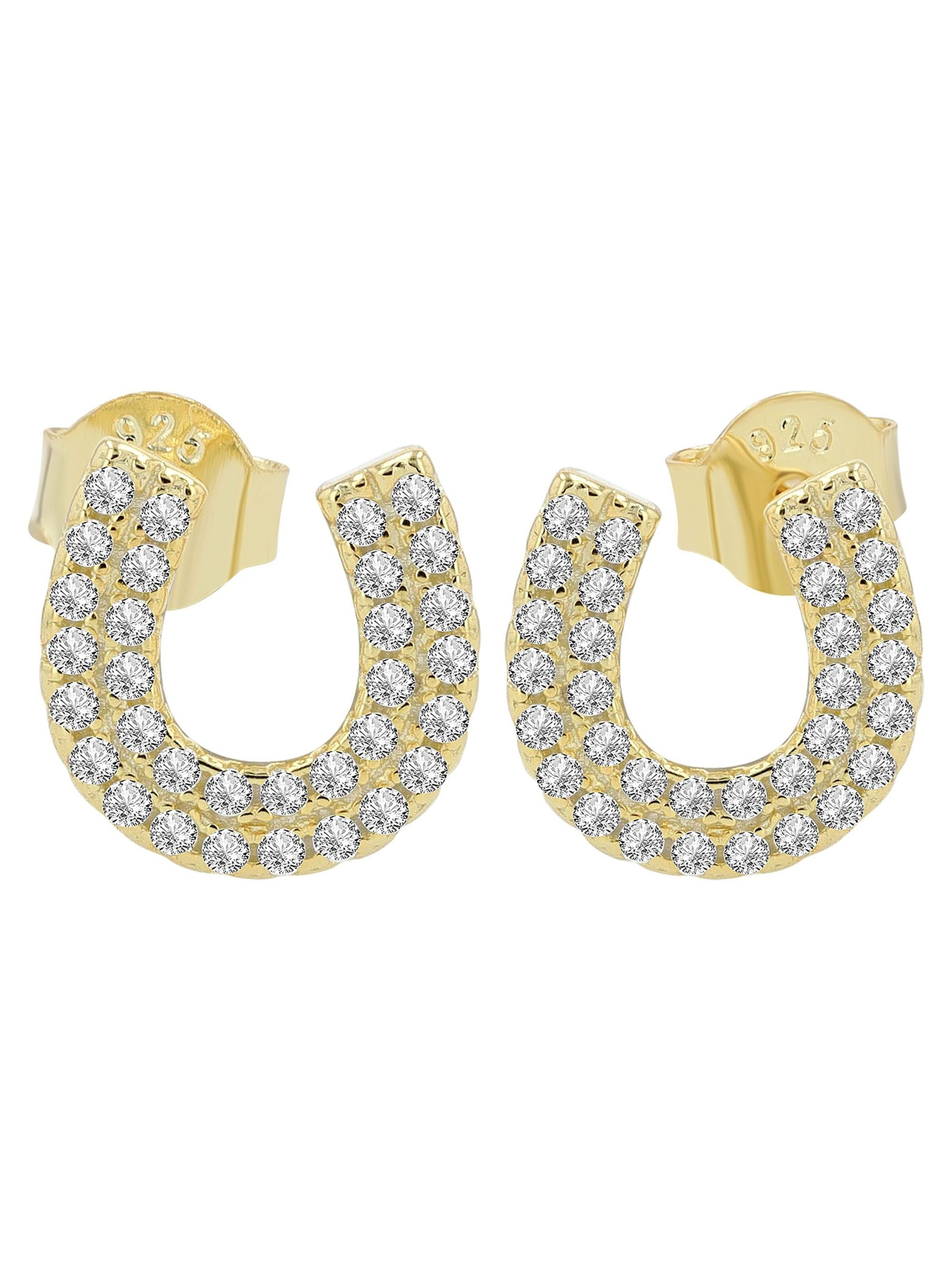 Akzent Ohrringe 'Rani'‌‌‌ in Gold: Vorderseite