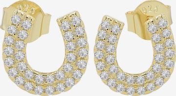 Akzent Ohrringe 'Rani, 925 Sterlingsilber, langlebig' in Gold: Vorderseite