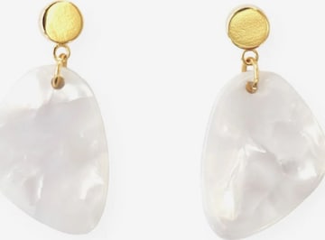 Fräulein Wunder Earrings 'Acetat Amy' in White: front
