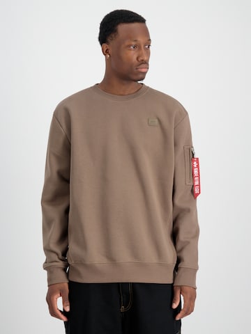 ALPHA INDUSTRIES Sweatshirt in Braun: predná strana