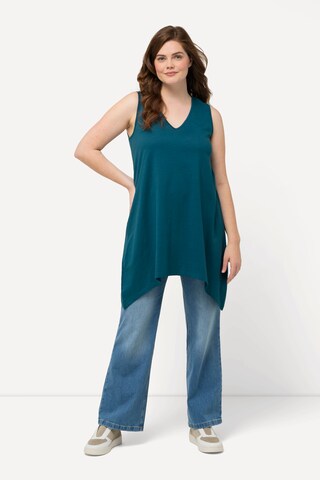 T-shirt Ulla Popken en bleu : devant