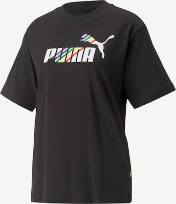 PUMA Performance Shirt 'Love Is Love' in Black: front