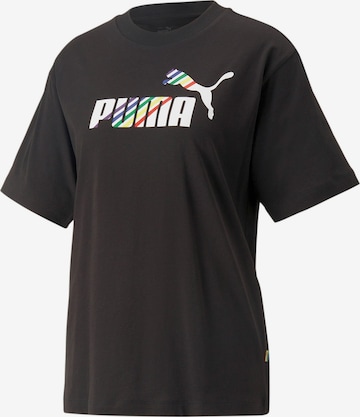 PUMA - Camiseta funcional 'Love Is Love' en negro: frente