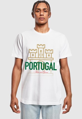 Maglietta 'Castelo Portugues' di Mister Tee in bianco: frontale