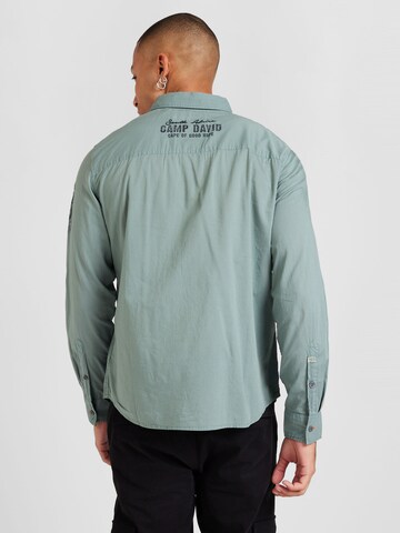 CAMP DAVID Regular fit Button Up Shirt in Green