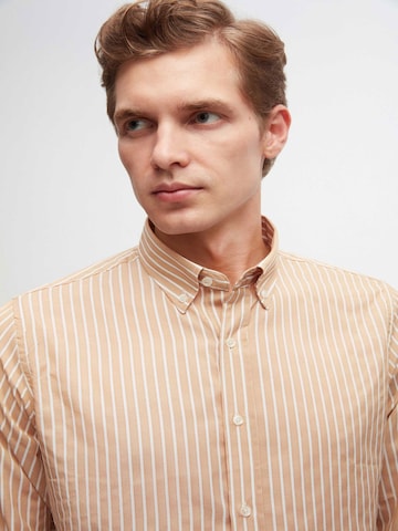 D’S Damat Regular fit Overhemd in Beige