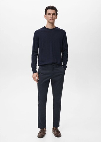 MANGO MAN Tapered Chino Pants 'Prato' in Blue