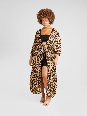 ONLY Carmakoma Kimono 'BRUNO' in Beige: Vorderseite