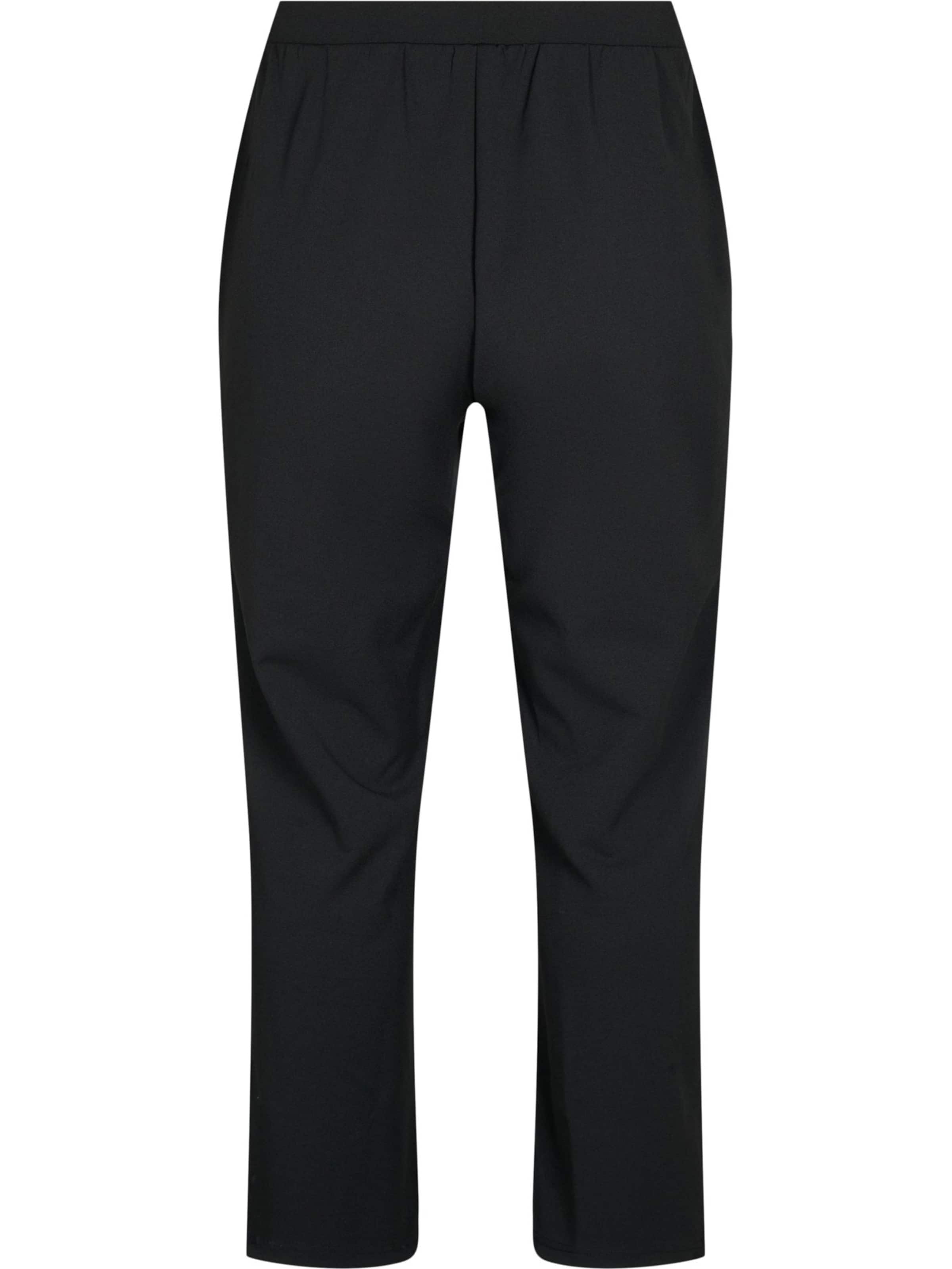 Flash by Zizzi Wide Leg Hose 'Flella' in Schwarz