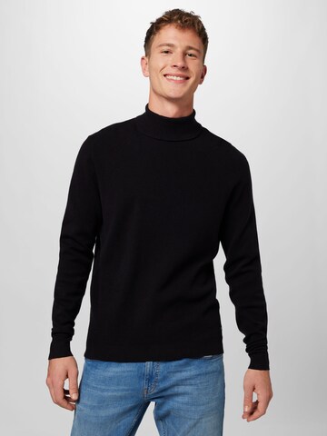 TOM TAILOR DENIM Sweater in Black: front