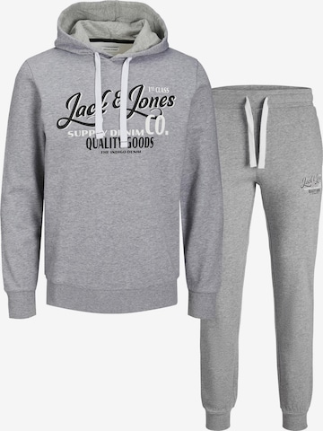 JACK & JONES Sweatsuit 'ANDY' in Grey: front