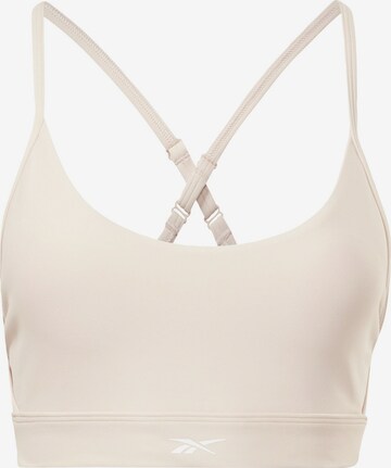 Bustier Soutien-gorge de sport Reebok en beige : devant