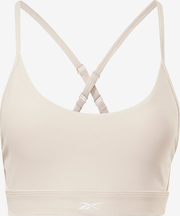 Soutien-gorge de sport Reebok en beige : devant